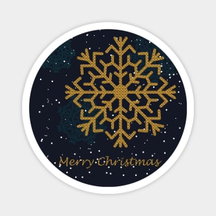 Golden snowflake Magnet